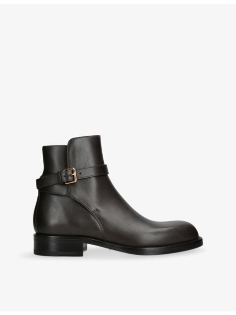 Nobilis Buckle Leather Ankle Boots
