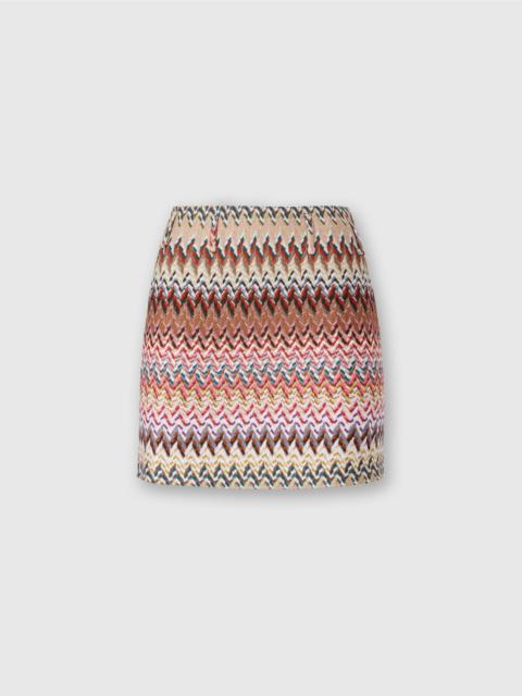 Mini Skirt with Zigzag Pattern