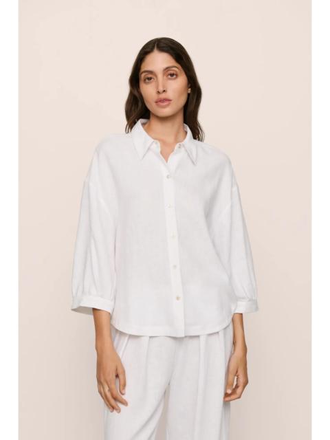 Linen Blend Relaxed Quarter Sleeve Top
