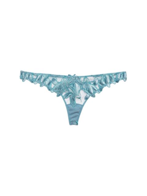 Lily Embroidery Hipster Thong