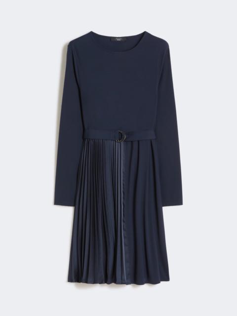 Milano-knit jersey dress - NAVY