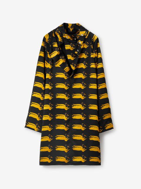 Duck Print Silk Dress