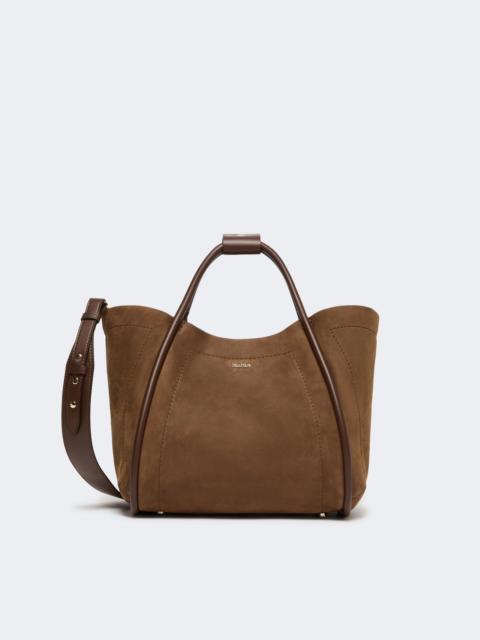 Small Nubuck leather Marine bag - DARK BROWN