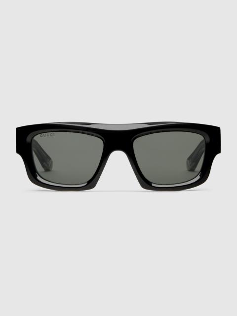 Rectangular frame sunglasses