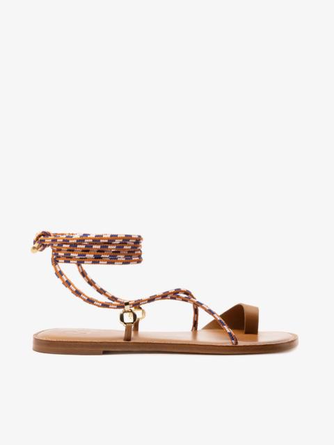 Antibes Flat In Caramel Leather