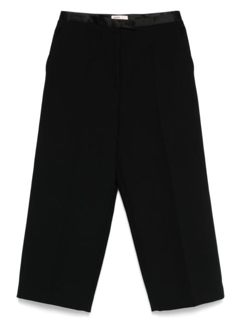wide-leg cropped trousers