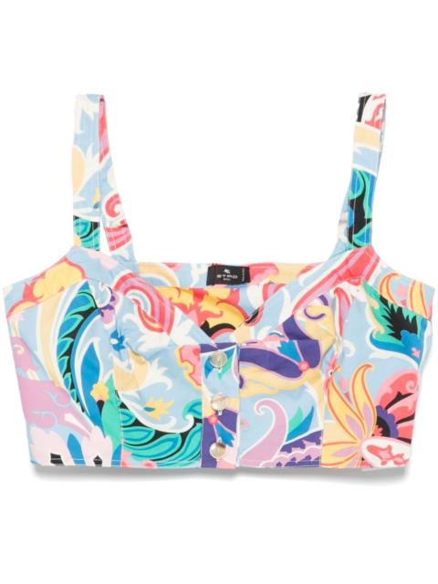 graphic-print tank top