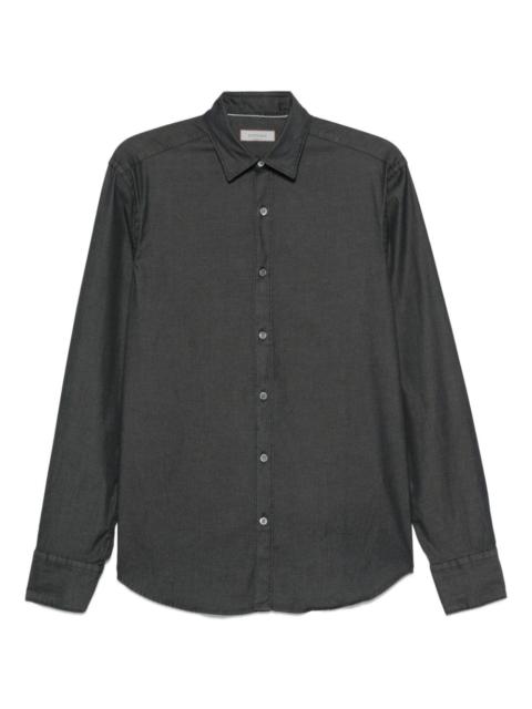 long-sleeve button-fastening shirt