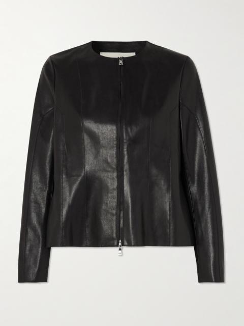 Paneled Leather Jacket