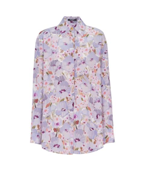 Printed cotton poplin shirt