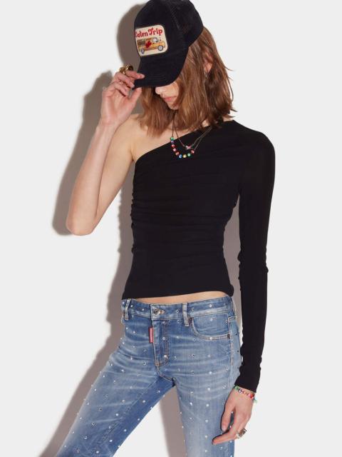 CAMPING CREW ONE SHOULDER TOP