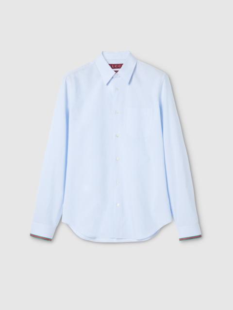 Striped cotton shirt with Web