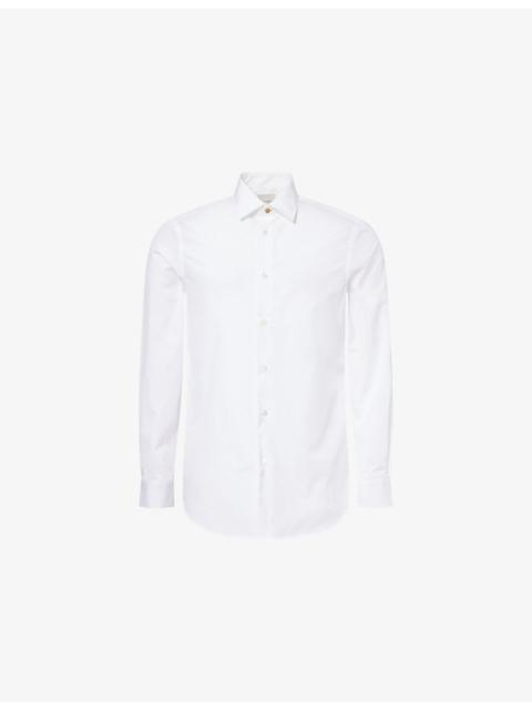 Tailored-Fit Long-Sleeves Cotton-Poplin Shirt