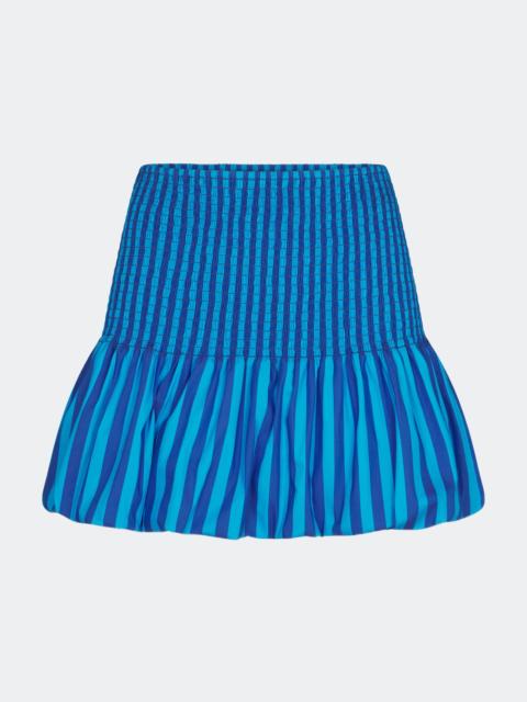Sancho Poplin Skirt In Tonal Blue Stripe