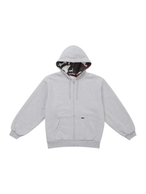 Supreme Reversible Work Zip Up Hooded Sweatshirt Heather Grey