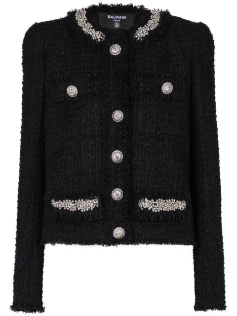 embroidered tweed jacket