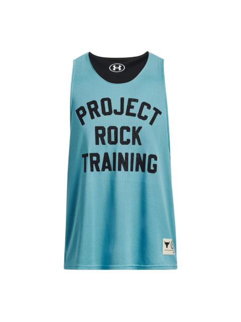 Under Armour Project Rock Reversible Mesh Tank 'Blue Teal' 1377442-433