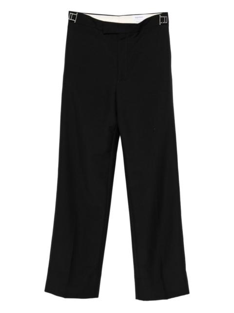 buckle-fastening trousers