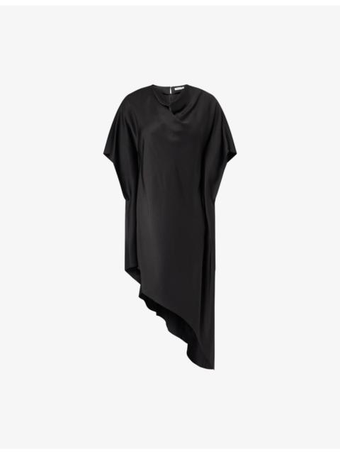 Sadia Cape Satin Mini Dress