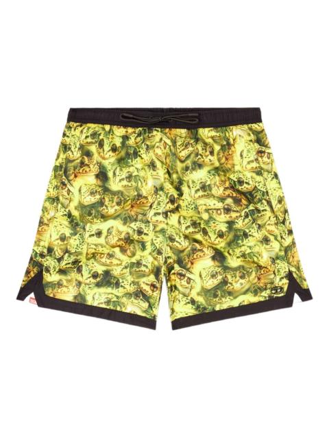 frog-print logo-detail swim shorts