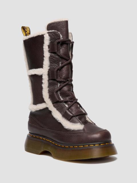 BUZZ LACE WL Faux Fur Lined Grizzly Leather Lace Up Boots