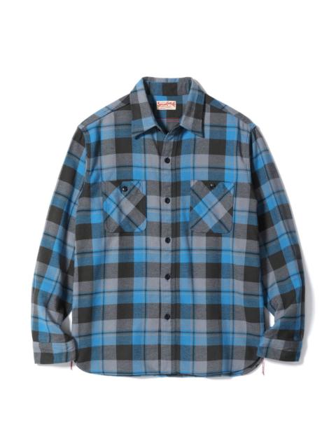 SC29558 Twill Check Work Shirt Blue