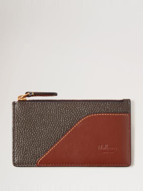 Heritage Zipped Long Card Holder
Mole & Cognac Printed BioVeg Scotchgrain & Flat Calf