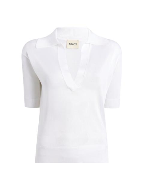 Julita Cropped Polo Top white