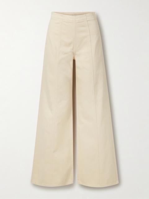 The Bianca Paneled High-rise Wide-leg Jeans