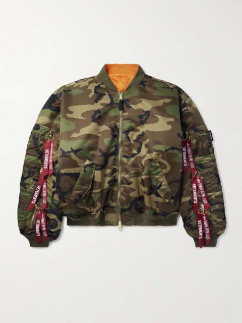 Reversible Shell Bomber Jacket