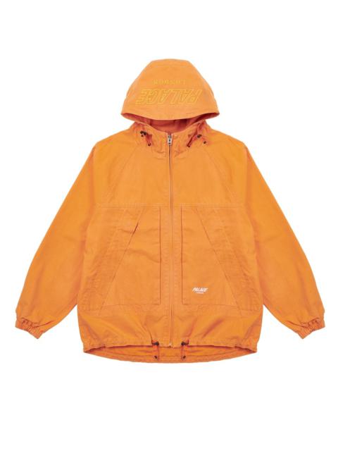 WASHED COTTON HOODED JACKET ORANGE