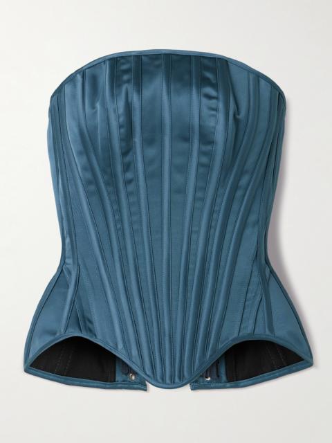 Julie Strapless Recycled Duchesse-satin Bustier Top
