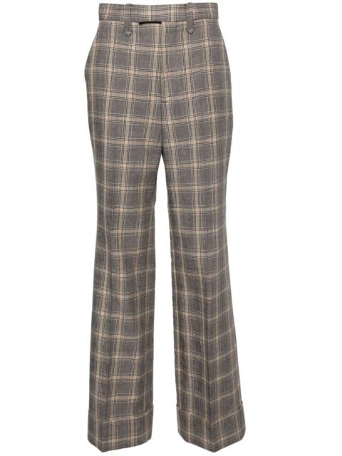 Prince of Wales wool linen pants