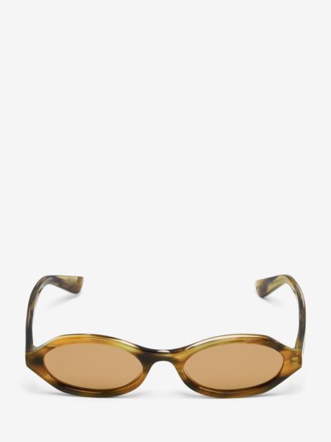Geometric Oval Sunglasses