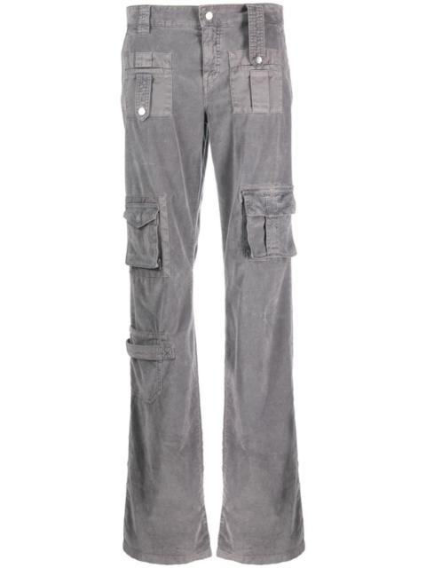 flared-leg cargo trousers