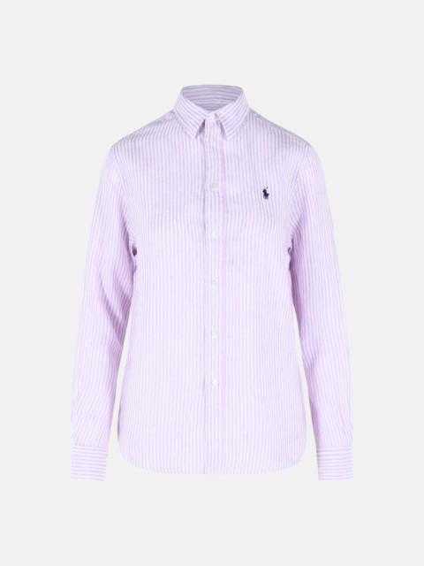 LILAC STRIPED LINEN SHIRT