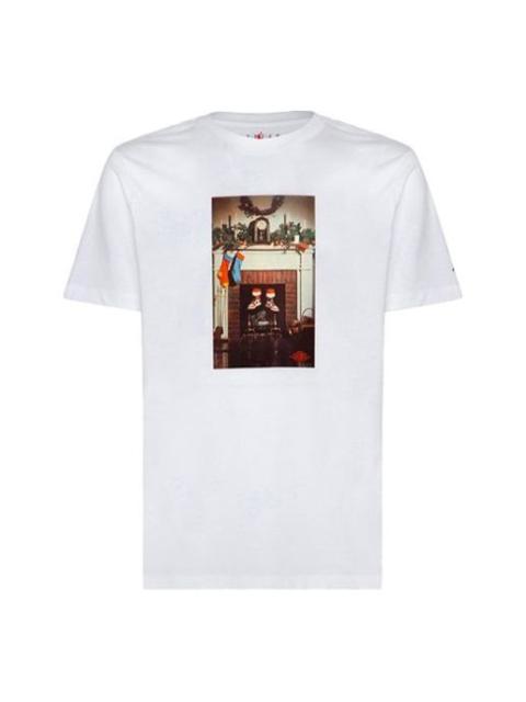 Air Jordan Chimney Tee Printing Short Sleeve US Edition White CI1327-100