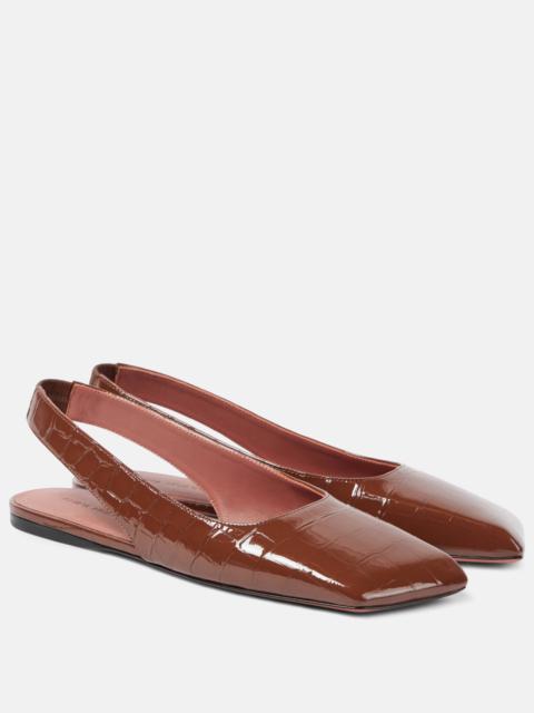 Ane patent leather slingback flats