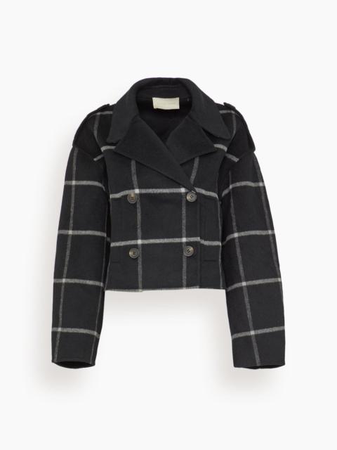 Beran Coat in Noir/Blanc