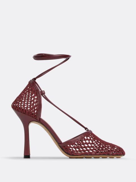 stretch lace-up sandal