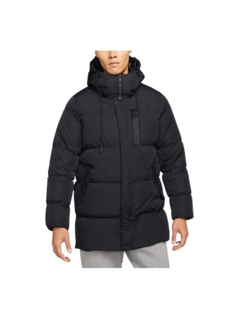 Air Jordan Solid Color Zipper Down Jacket 'Black' DZ4554-010