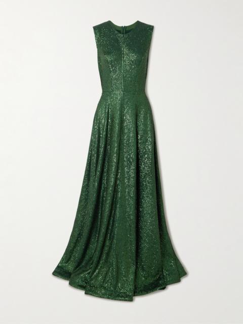Grace Sequined Stretch-jersey Gown