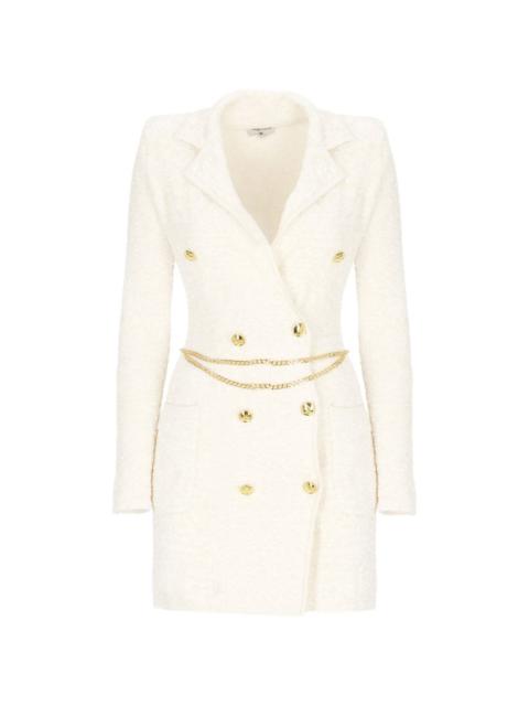 double-breasted mini dress