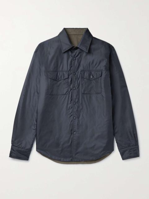 Reversible Nylon and Twill Overshirt
