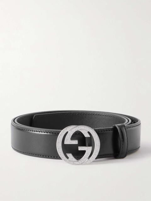 Interlocking G 3cm Glossed-Leather Belt