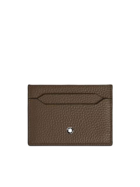 dove grey leather card holder