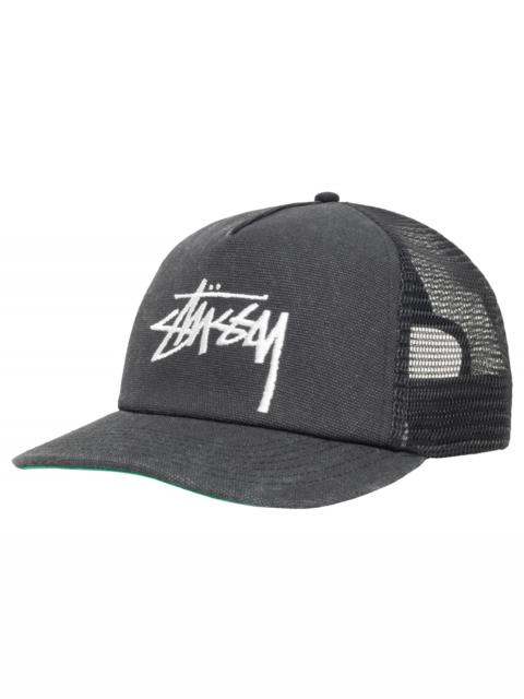 Stussy Mid Depth Big Stock Mesh Snapback Black