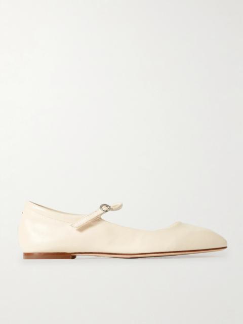 Uma Leather Mary Jane Ballet Flats