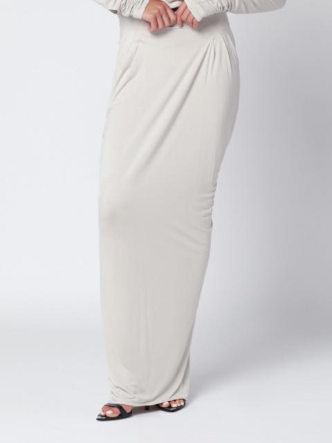 Ivory draped long skirt