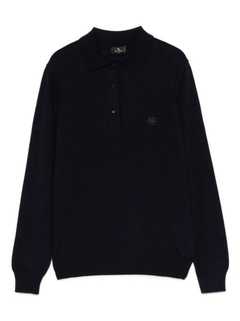 polo-collar sweatshirt